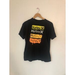 5/$15 SALE Hurley Logo Graphic Black Tee Big Kids 13-15 Years